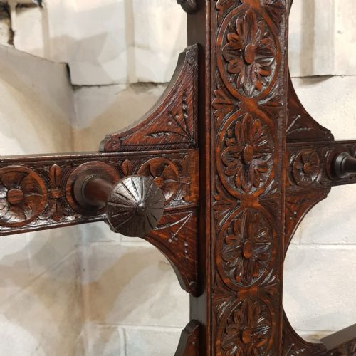 A VICTORIAN CARVED OAK HALL STAND C1880 - ADDITIONAL PHOTO 8