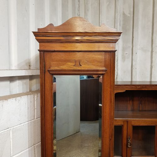 AN ASH LATE VICTORIAN COMBINATION WARDROBE C1900 - ADDITIONAL PHOTO 5
