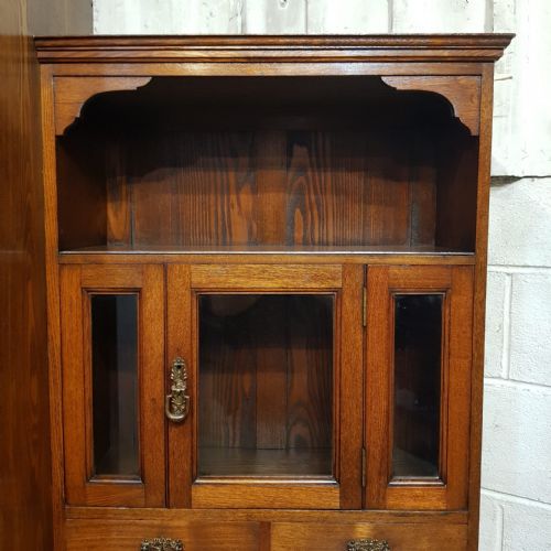 AN ASH LATE VICTORIAN COMBINATION WARDROBE C1900 - ADDITIONAL PHOTO 9