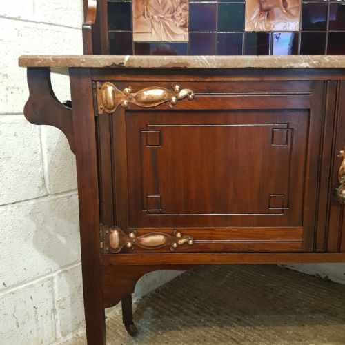 A MAHOGANY ART NOUVEAU WASH STAND C1900 - ADDITIONAL PHOTO 5