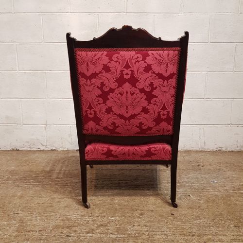 A PAIR OF MAHOGANY FRAMED ART NOUVEAU TUB CHAIRS C1900 - ADDITIONAL PHOTO 2