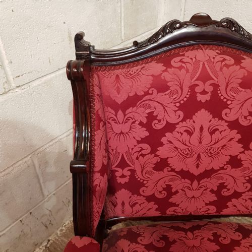 A PAIR OF MAHOGANY FRAMED ART NOUVEAU TUB CHAIRS C1900 - ADDITIONAL PHOTO 4