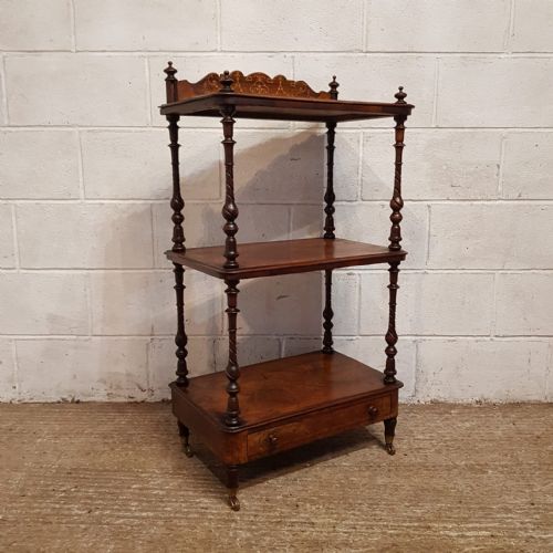 A Victorian Burr Walnut Wot Not C1880