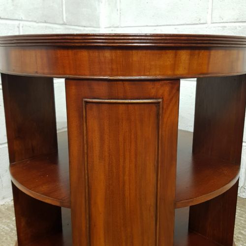 AN EDWARDIAN MAHOGANY ROUND REVOLVING BOOKCASE C1900 - ADDITIONAL PHOTO 3