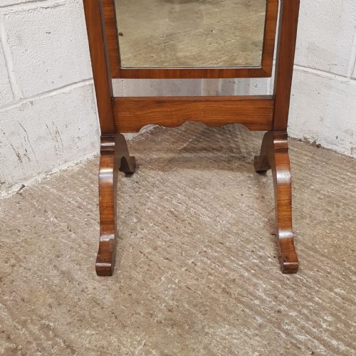 fig 2. A WALNUT FRAMED CHEVAL MIRROR C1920