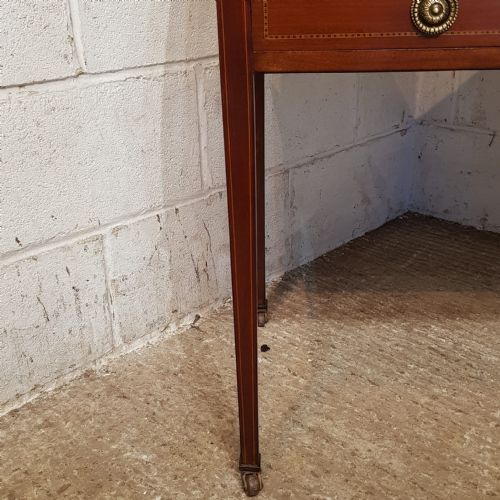 AN EDWARDIAN BARREL FRONTED DESK C1900 - ADDITIONAL PHOTO 1