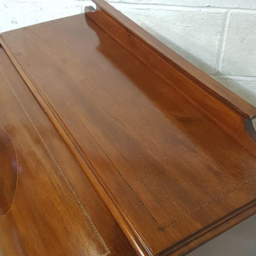 AN EDWARDIAN BARREL FRONTED DESK C1900 - ADDITIONAL PHOTO 3