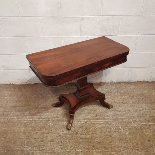 A REGENCY MAHOGANY FOLD OVER SIDE TABLE C1820 - ADDITIONAL PHOTO 2