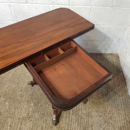 A REGENCY MAHOGANY FOLD OVER SIDE TABLE C1820 - ADDITIONAL PHOTO 6