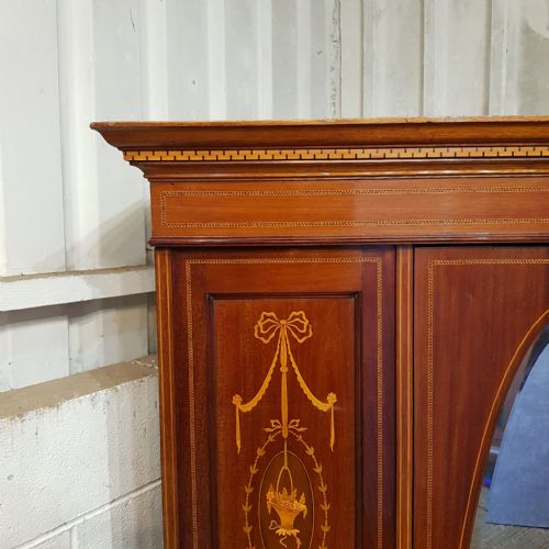 A LATE VICTORIAN MAHOGANY SINGLE WARDROBE C1890 - ADDITIONAL PHOTO 3