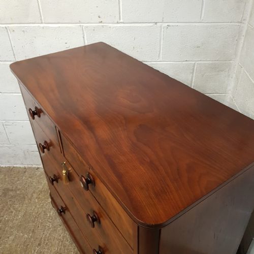 A VICTORIAN MAHOGANY 4 HEIGHT CHEST OF DRAWERS C1870 - ADDITIONAL PHOTO 4