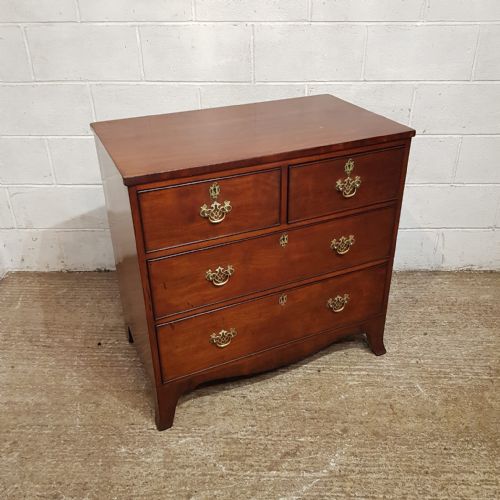 A GEORGE 3RD MAHOGANY THREE HEIGHT CHEST C1790 - ADDITIONAL PHOTO 1