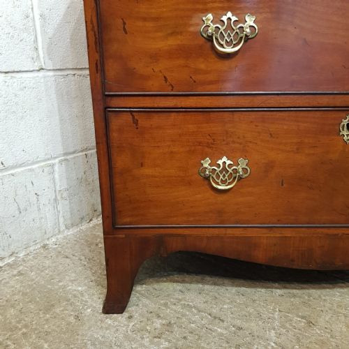 A GEORGE 3RD MAHOGANY THREE HEIGHT CHEST C1790 - ADDITIONAL PHOTO 7