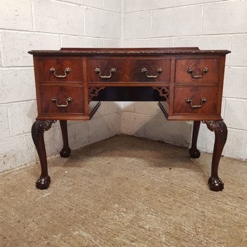 A CHIPPENDALE REVIVAL MAHOGANY DESK C1900 - ADDITIONAL PHOTO 2