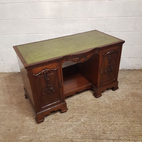 A VICTORIAN MAHOGANY TWIN PEDESTAL DESK C1880 - ADDITIONAL PHOTO 5