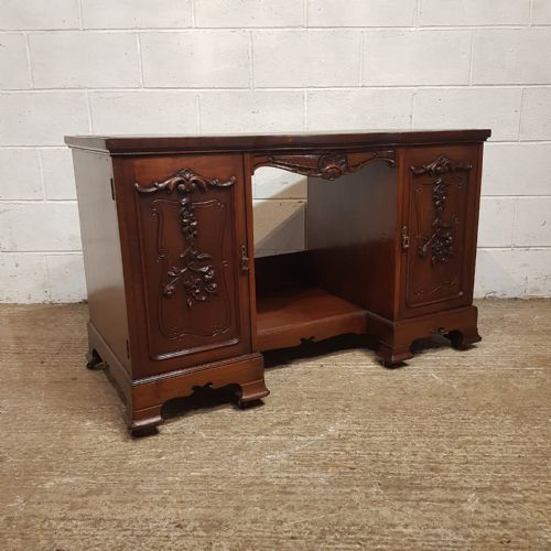 A VICTORIAN MAHOGANY TWIN PEDESTAL DESK C1880 - ADDITIONAL PHOTO 6