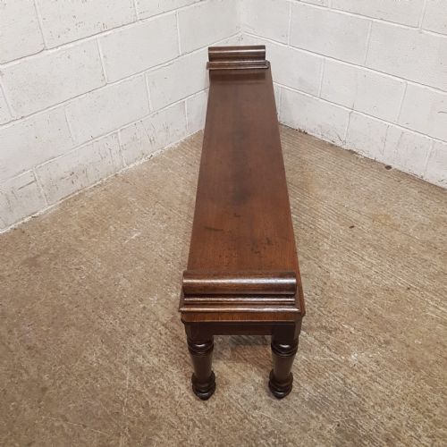 A LONG VICTORIAN OAK HALL SEAT C1880 - ADDITIONAL PHOTO 3