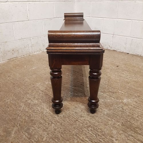 A LONG VICTORIAN OAK HALL SEAT C1880 - ADDITIONAL PHOTO 5