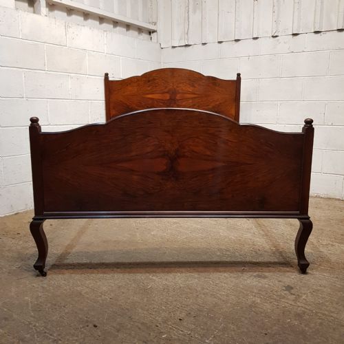 A BURR WALNUT DOUBLE BED STEAD C1920 - ADDITIONAL PHOTO 1