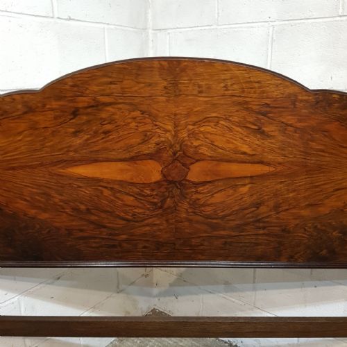 A BURR WALNUT DOUBLE BED STEAD C1920 - ADDITIONAL PHOTO 4