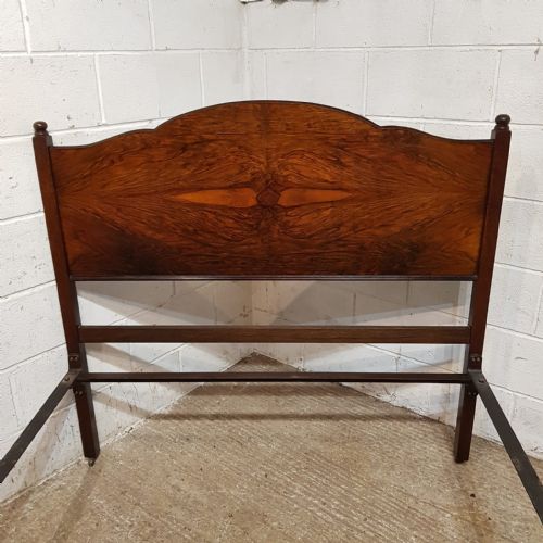 A BURR WALNUT DOUBLE BED STEAD C1920 - ADDITIONAL PHOTO 5