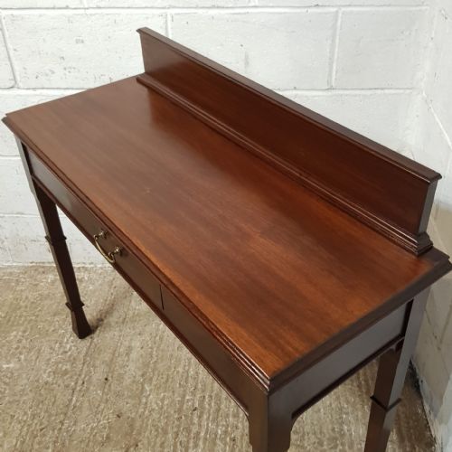 AN EDWARDIAN MAHOGANY CONSOLE HALL TABLE C1900 - ADDITIONAL PHOTO 4