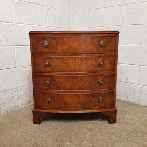 A Burr Walnut 4 Height Chest of Drawers C1920