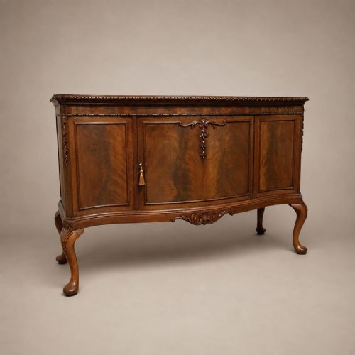 An Edwardian Mahogany Serpentine Side Cabinet C1910