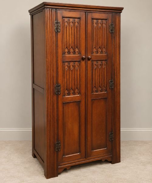 A Small Oak Double Wardrobe C1920