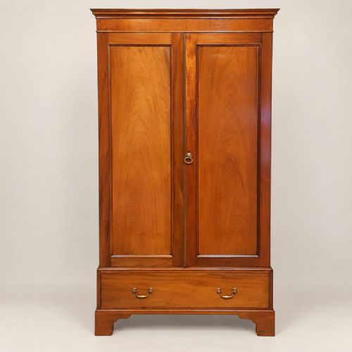 fig 1. AN EDWARDIAN MAHOGANY DOUBLE WARDROBE C1890