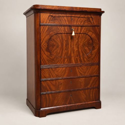 A Mahogany Biedermeier Secretaire a Abattant C1880