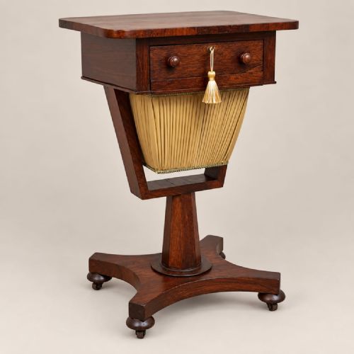 A Regency Rosewood Work Table C1810