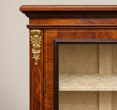 fig 2. A PAIR OF VICTORIAN BURR WALNUT PIER CABINETS C1880