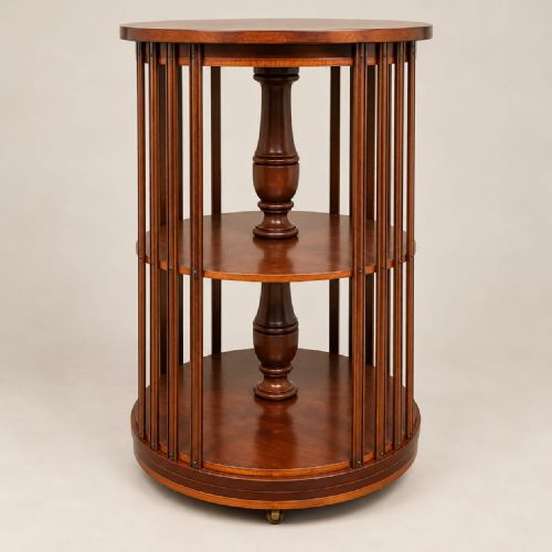A Circular Mahogany Revolving Bookcase C1920