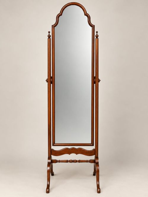 A Mahogany Framed Cheval Mirror C1920