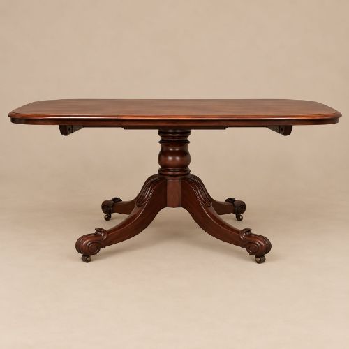 A LATE GEORGE 3rd SQUARE TIP TOP DINING TABLE C 1820 (Seats up to 8 people)