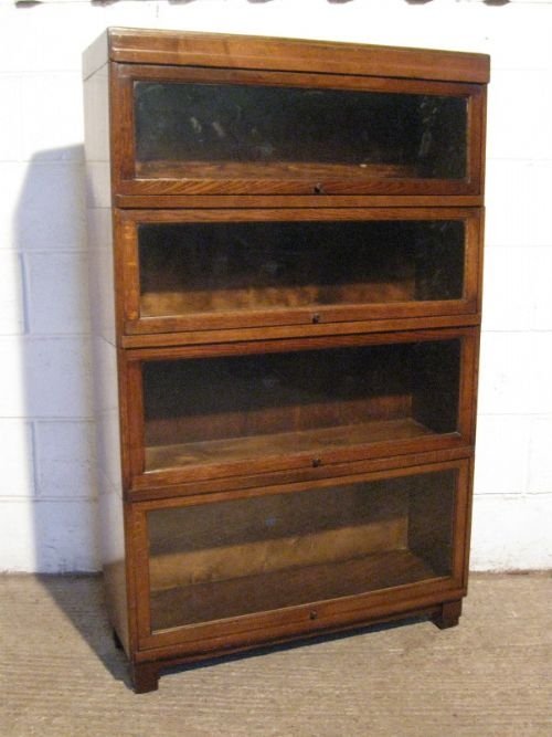Antique Globe Wernicke Oak Sectional Bookcase