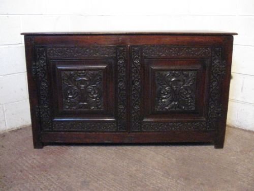 George 1st Carved Country Oak Sideboard C1720