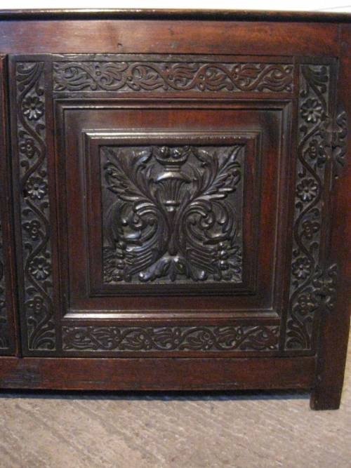 fig 1. GEORGE 1ST CARVED COUNTRY OAK SIDEBOARD C1720