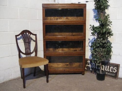 Antique Globe Wernicke Oak Sectional Bookcase