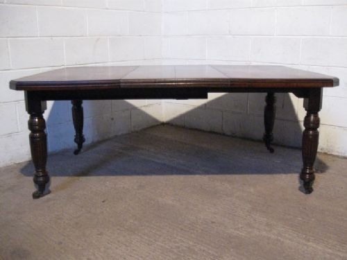 Antique Victorian Oak Wind Out Extending Table