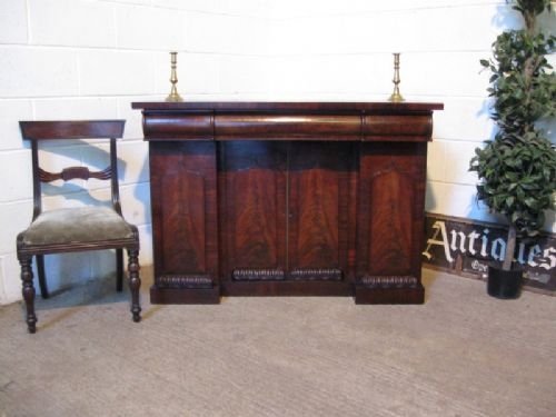 Superb Antique William 1v Flamed Mahogany Chiffonier C1820