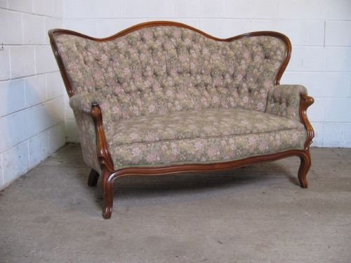 Gorgeous French Mahogany Button Back Salon Sofa C1880