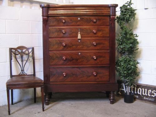 Imposing Large Victorian Mahogany Scotch Chest