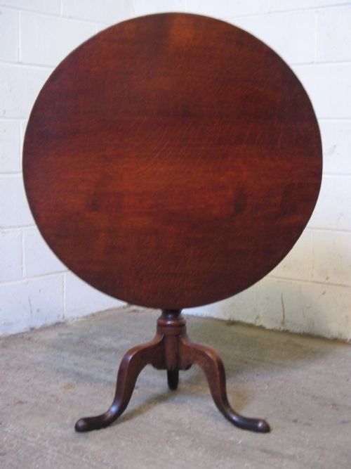 Antique Georgian Solid Oak Tilt Top Tripod Supper Table C1780