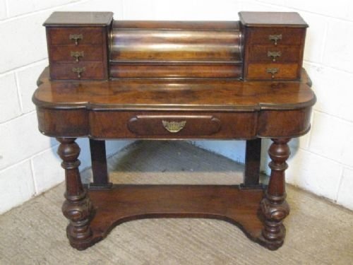 Lovely Antique Victorian Duchesse Walnut Writing Table /Washstand