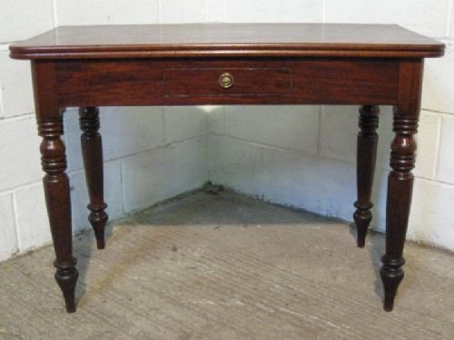Lovely Antique Victorian Mahogany Fold Over Games or Tea Table C1860