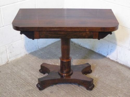 Regency Rosewood Fold Over Games / Tea Table C1830