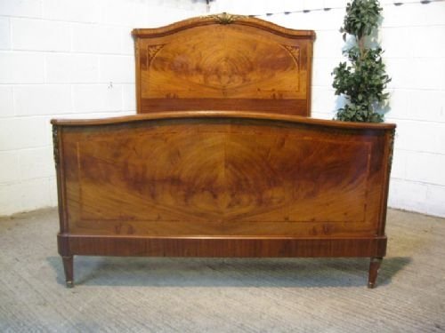 Gorgeous French Mahogany & Ormolu Double Bedstead C1890