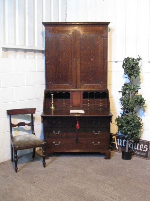 Superb Georgian Oak Bureau Bookcase C1780